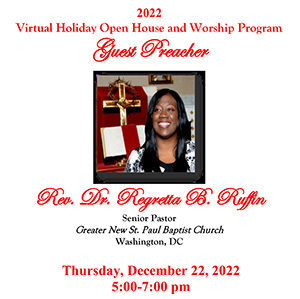 2022 Virtual Holiday Open House and Worship Program banner